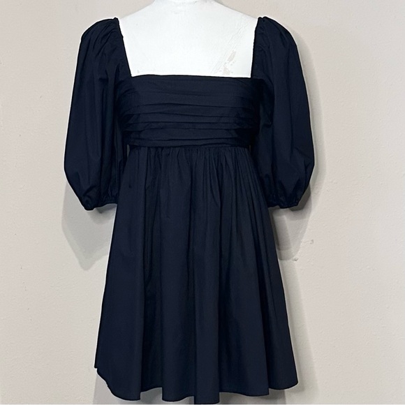 Abercrombie & Fitch | Emerson rushed puff sleeve poplin mini dress - Picture 3 of 10